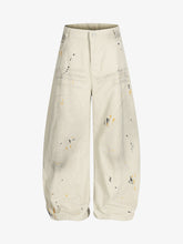 Retro Inkjet Dirty Dyed Barrel Pants