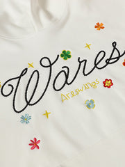 Chic Embroidered Colorful Floral Hoodie