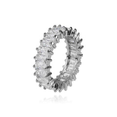 Men's Single Row Zircon Ring