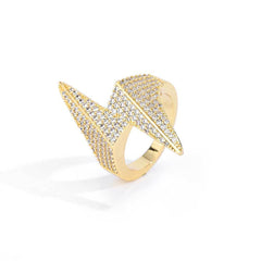 Men's Micro-paved Zirconia Lightning Ring