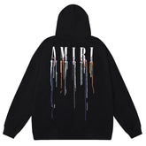 AMIRI PRINTING PAINT DRIP POPOVER HOODIE