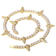 Men's Black Panther Same Style Zirconia Tennis Necklace #CHA195