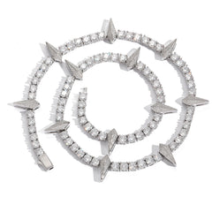 Men's Black Panther Same Style Zirconia Tennis Necklace #CHA195