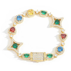Women's Colored Gemstone Zirconia Bracelet #CHA285