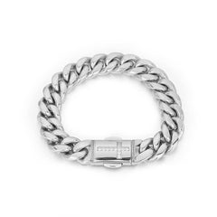 Men's Micro-paved Zirconia Spring Snap Bracelet #CHA192