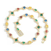 Women's Colored Gemstone Necklace #CHA285