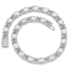 Women's Heart Zirconia Cuban Necklace #CHA272