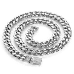 Men's Spring Clasp Titanium Necklace #CHA024