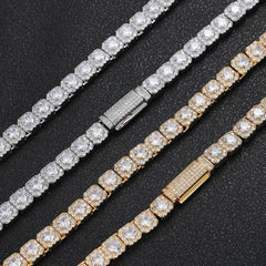 Men's Flap Clasp Zirconia Rock Candy Necklace #CHA230