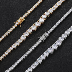 Men's Gradient Size Zirconia Tennis Necklace #CHA257