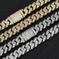 Men's Single Row Full Zircon Cuban Bracelet #CHA286