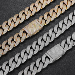 Men's Four-row Diamond Bubble Cuban Necklace #CHA265