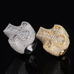 Men's Cross Diamond Zirconia Ring