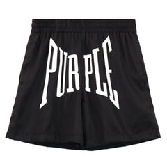 Purple Brand Letter Logo Printed Shorts