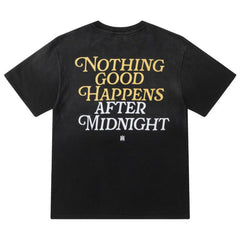 AMlRl Nights Cotton Crewneck T-Shirts