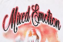 MIXED EMOTION Rhinestone Cropped Tee