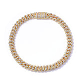 Men's Single Row Full Zircon Cuban Bracelet #CHA286