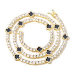 Women's Four-leaf Clover Diamond Zircon Necklace #CHA289