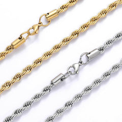 Men's Stainless steel twist Necklace #CHA094