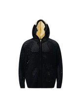 Thesupermade Cross Jacquard Full Zipper Hooded Jacket - 2254