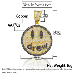 Drew Smiley Face Micro-Inlaid Zirconia Pendant Necklace