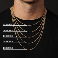 Men's Stainless steel twist Necklace #CHA094