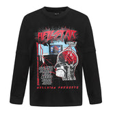 Hellstar Studios Designer Graphic Print Long Sleeve Tee