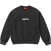 Supreme 25SS Washed Box Logo Crewneck Sweatshirts
