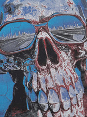 Street Retro Skull Graffiti Street Print T-shirt