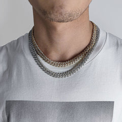 Men's Diamond-studded Cuban Necklace # CHA041