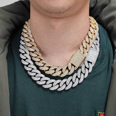 Men's Four-row Diamond Bubble Cuban Necklace #CHA265