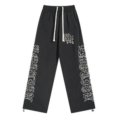 MIXED EMOTION “ME” rhinestone Nylon Pants