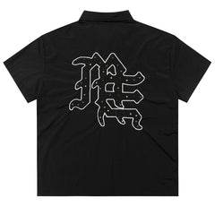 MIXED EMOTION “ME” Rhinestone Zip Up Shirt Tee