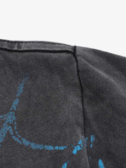 Spider Comic White Ink Print T-shirt