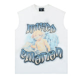 MIXED EMOTION White Angel Sleeveless Tee