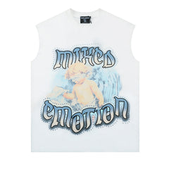 MIXED EMOTION White Angel Sleeveless Tee