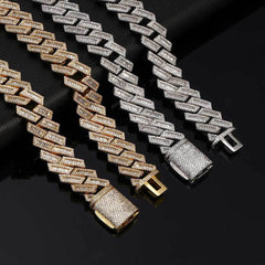 Men's Square Zircon Diamond Full Diamond Necklace #CHA137