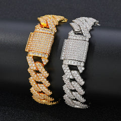 Men's Diamond Shape Cuban Micro-Inlaid Zirconia Bracelet #CHA013