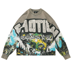 MIXED EMOTION “UFO” Long Sleeve Sweatshirts