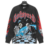 GODSPEED Skeleton Chessboard Long Sleeve T-Shirt
