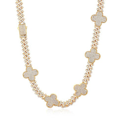 Women's Spring Clasp Four-leaf Clover Necklace #CHA280