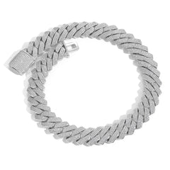 Men's Three-row Zirconia Cuban Necklace # CHA198