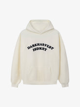 Flocking Letter Embroidery Oversize Hoodie
