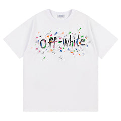 Off White Arrow Pattern Printed T-Shirt