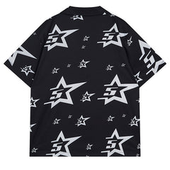 Sp5der Star Pattern Short-sleeved Shirt