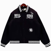 Hellstar Embroidery Cotton Baseball Jacket