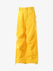 Vintage Drawstring Draped Embroidered Wide Leg Pants