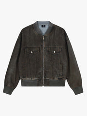 Retro Wasteland Dirty Dyed Denim Jacket