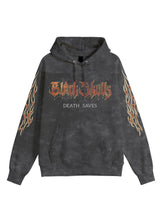 Vintage Distressed Flame Letter Graphic Hoodie