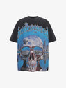 Street Retro Skull Graffiti Street Print T-shirt